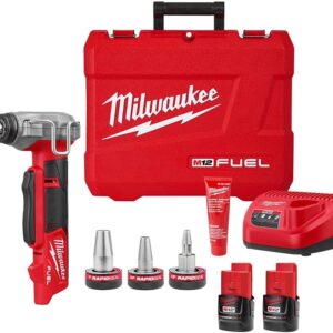 2532-22 M12 FUEL Cordless 3/8 in. - 1 in. PEX Expansion Tool Kit with (2) 2.0 Ah Batteries, (3) Rapid Seal Expansion Heads