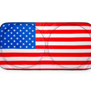 American Flag Sunshade for Car Windshield | 64 x 32 Inches