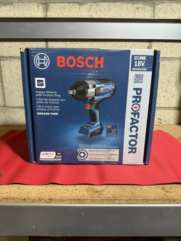 Bosch PROFACTOR GDS18V-740N 18V Cordless 1/2" Impact Wrench with Friction Ring - (Body Only)