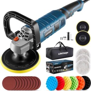 Buffer Polisher, 1600W 7 Inch/6 Inch Rotary Buffer Polisher Waxer, 7 Variable