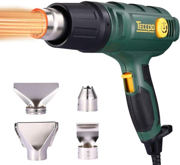 Heat Gun Kit 1500W with Dual-Temperature 4 Nozzles,Hot Air Gun 122ᵒF-1122ᵒF Heat