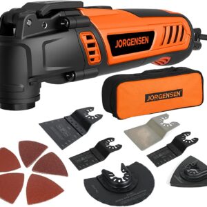 JORGENSEN 4 Amp Oscillating Tool 5°Oscillation Angle Multi-Tool Saw Kit 7-speed