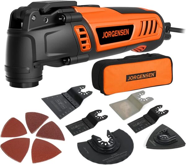 JORGENSEN 4 Amp Oscillating Tool 5°Oscillation Angle Multi-Tool Saw Kit 7-speed