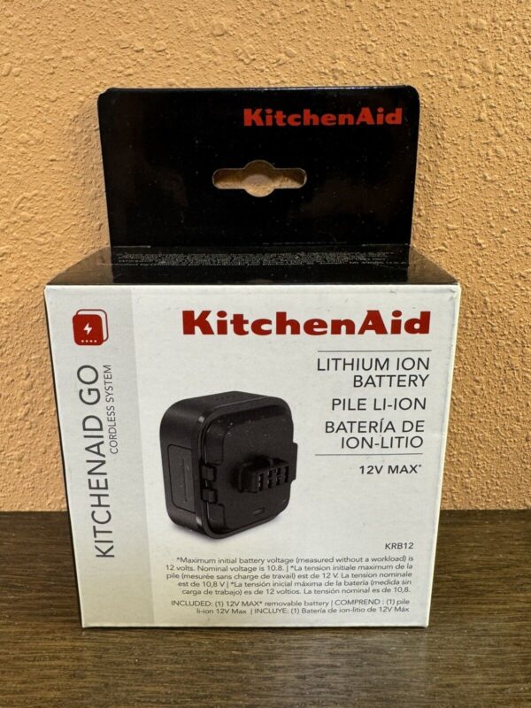 KitchenAid Go Cordless 12V MAX Lithium Ion Battery KRB12 Model KRB12 Black