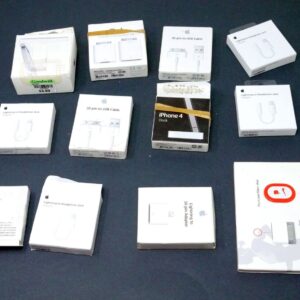Lot of 12 Vintage Authentic Apple Devices, Docks, Cables, Dongles Most Unopened