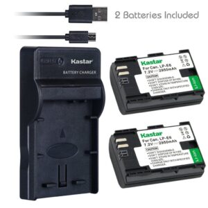 LPE6 Battery&Sim USB Charger for Canon EOS 5DS, 5DS R,5D Mark II,5D Mark III