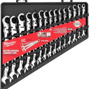 Milwaukee 15 Piece Metric Flex Head Wrench Set