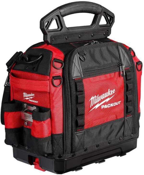 Milwaukee PACKOUT 15 in. Structured Tear Resistant Layered Material Tool Bag w/Storable Padded Shoulder Strap - 48-22-8316
