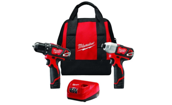 NEW Milwaukee M12 12V Cordless Brushed 2 Tool Drill and Impact Driver Kit