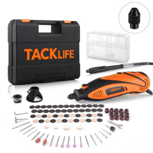 TACKLIFE Rotary Tool Kit, Versatile Accessories and 4 Attachments and Carrying