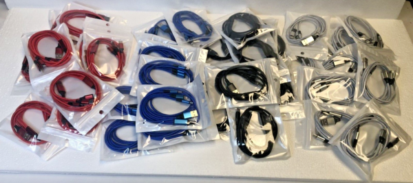 Wholesale Resale Lot – 40 Pack Universal Fast Chargers 4 Colors $1 Each