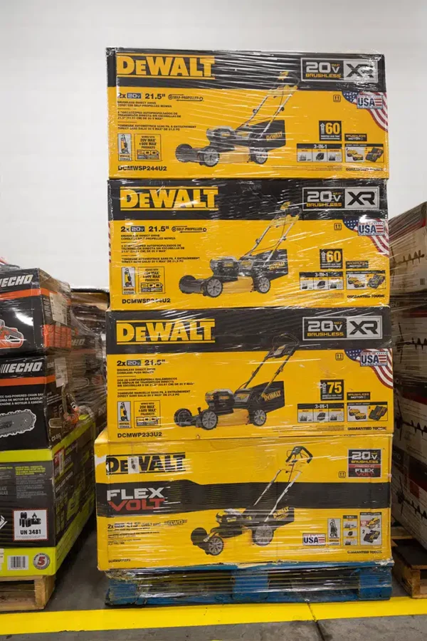 Dewalt Depot Pallets At Our Pallet Liquidation Warehouse | Amazon Mega Warehouse